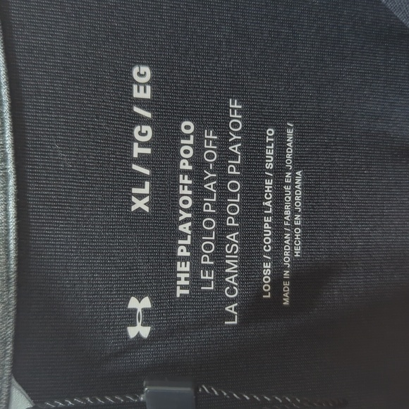 Under Armour The Playoff Polo Heathered Black Men's XL NWT - Picture 7 of 7